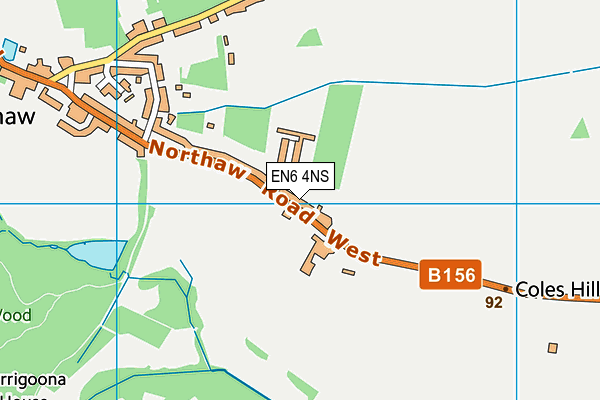 EN6 4NS map - OS VectorMap District (Ordnance Survey)