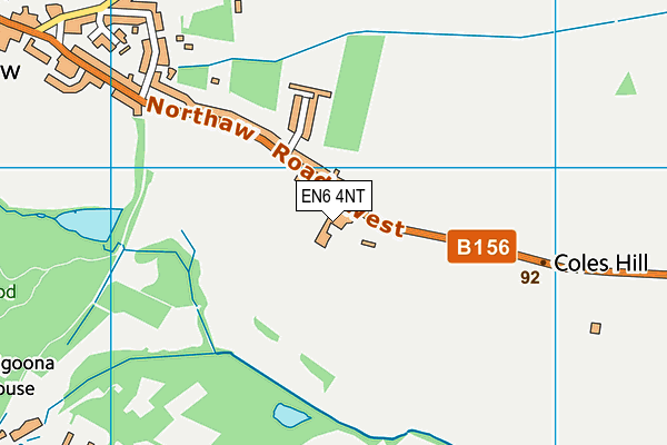EN6 4NT map - OS VectorMap District (Ordnance Survey)