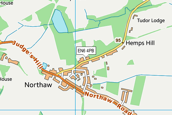 Northaw Church of England Primary School map (EN6 4PB) - OS VectorMap District (Ordnance Survey)