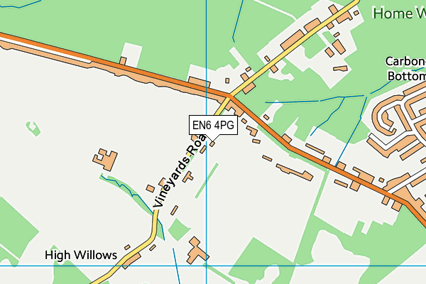 EN6 4PG map - OS VectorMap District (Ordnance Survey)