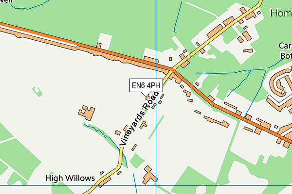 EN6 4PH map - OS VectorMap District (Ordnance Survey)
