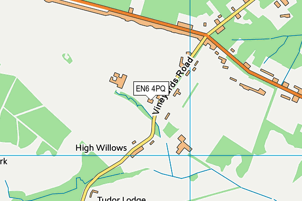 EN6 4PQ map - OS VectorMap District (Ordnance Survey)