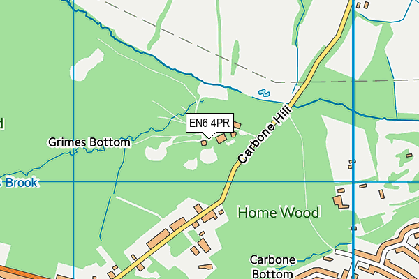 EN6 4PR map - OS VectorMap District (Ordnance Survey)