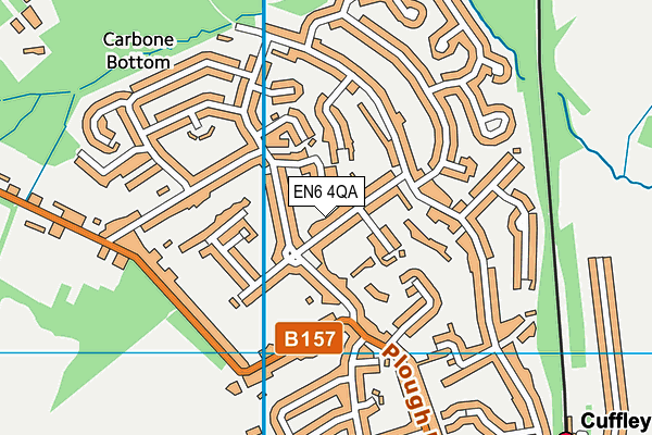 EN6 4QA map - OS VectorMap District (Ordnance Survey)