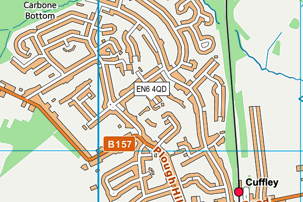 EN6 4QD map - OS VectorMap District (Ordnance Survey)