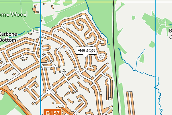 EN6 4QG map - OS VectorMap District (Ordnance Survey)