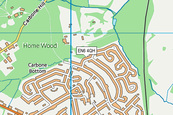 EN6 4QH map - OS VectorMap District (Ordnance Survey)