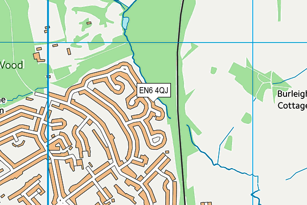 EN6 4QJ map - OS VectorMap District (Ordnance Survey)
