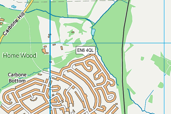 EN6 4QL map - OS VectorMap District (Ordnance Survey)