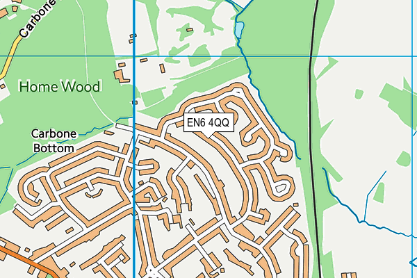 EN6 4QQ map - OS VectorMap District (Ordnance Survey)