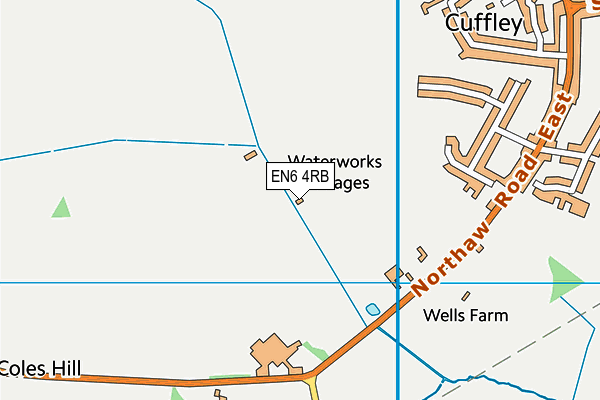 EN6 4RB map - OS VectorMap District (Ordnance Survey)