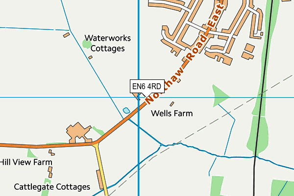 EN6 4RD map - OS VectorMap District (Ordnance Survey)