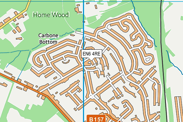 EN6 4RE map - OS VectorMap District (Ordnance Survey)