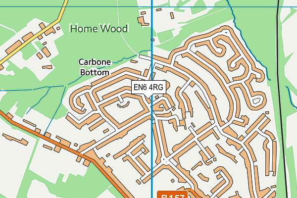 EN6 4RG map - OS VectorMap District (Ordnance Survey)