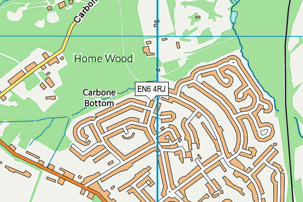 EN6 4RJ map - OS VectorMap District (Ordnance Survey)