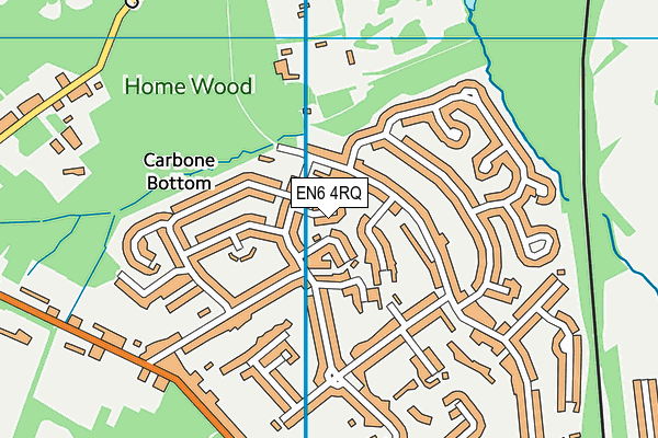 EN6 4RQ map - OS VectorMap District (Ordnance Survey)