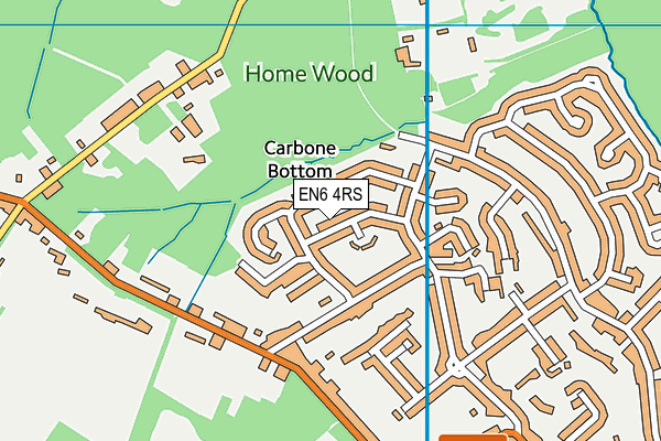 EN6 4RS map - OS VectorMap District (Ordnance Survey)