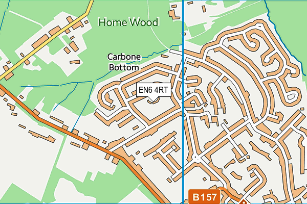 EN6 4RT map - OS VectorMap District (Ordnance Survey)
