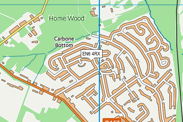 EN6 4RX map - OS VectorMap District (Ordnance Survey)