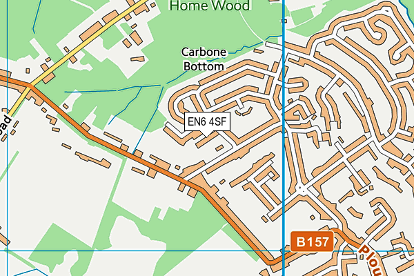EN6 4SF map - OS VectorMap District (Ordnance Survey)