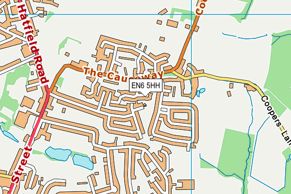 EN6 5HH map - OS VectorMap District (Ordnance Survey)