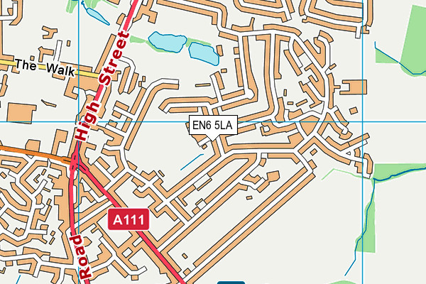 EN6 5LA map - OS VectorMap District (Ordnance Survey)