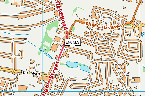 EN6 5LS map - OS VectorMap District (Ordnance Survey)