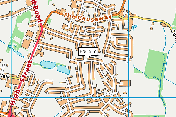 EN6 5LY map - OS VectorMap District (Ordnance Survey)