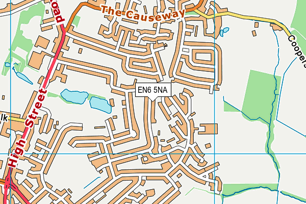 EN6 5NA map - OS VectorMap District (Ordnance Survey)
