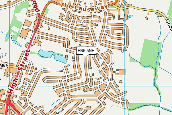 EN6 5NH map - OS VectorMap District (Ordnance Survey)