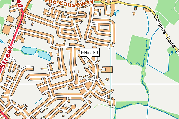 EN6 5NJ map - OS VectorMap District (Ordnance Survey)