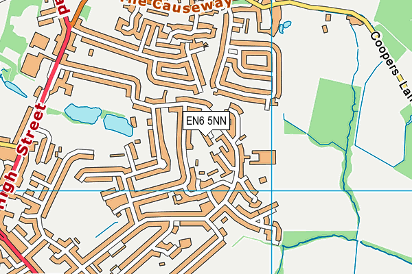 EN6 5NN map - OS VectorMap District (Ordnance Survey)