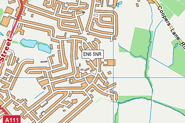 EN6 5NR map - OS VectorMap District (Ordnance Survey)