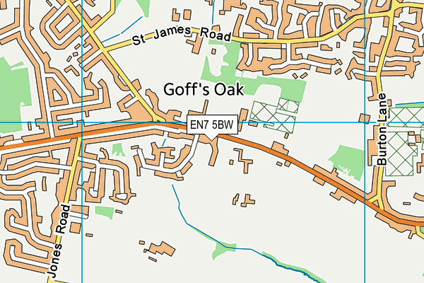EN7 5BW map - OS VectorMap District (Ordnance Survey)
