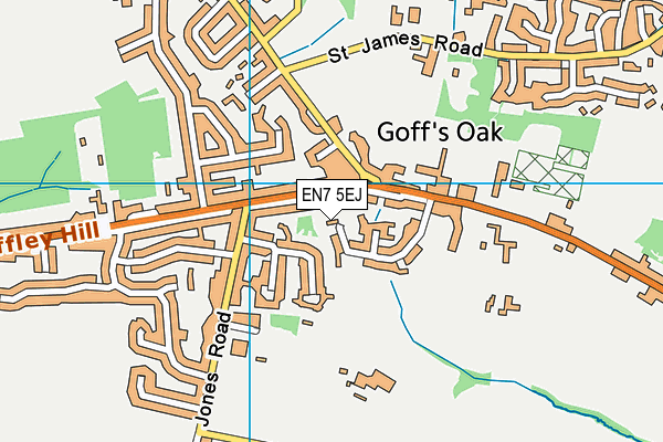 EN7 5EJ map - OS VectorMap District (Ordnance Survey)
