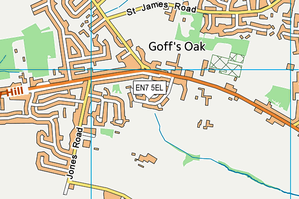 EN7 5EL map - OS VectorMap District (Ordnance Survey)