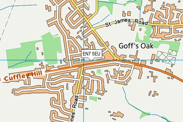 EN7 5EU map - OS VectorMap District (Ordnance Survey)