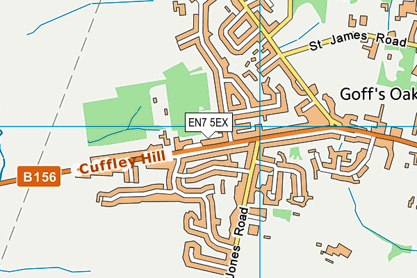 EN7 5EX map - OS VectorMap District (Ordnance Survey)