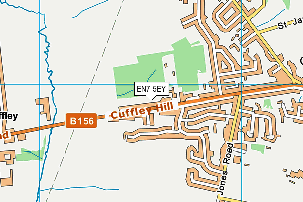 EN7 5EY map - OS VectorMap District (Ordnance Survey)