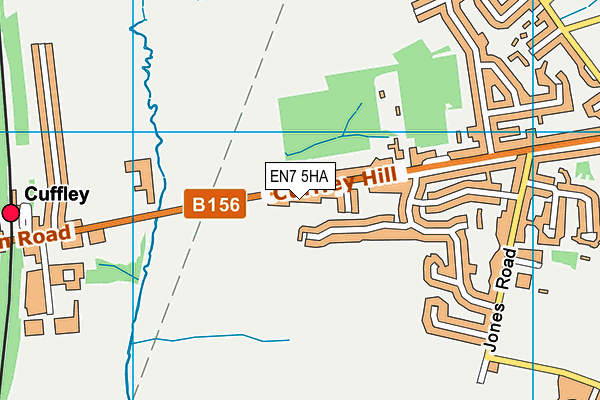 EN7 5HA map - OS VectorMap District (Ordnance Survey)
