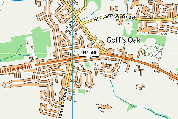 EN7 5HE map - OS VectorMap District (Ordnance Survey)