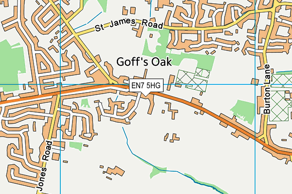 EN7 5HG map - OS VectorMap District (Ordnance Survey)