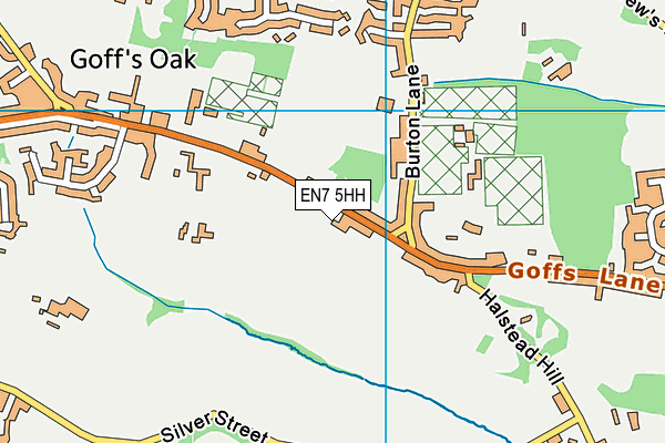 EN7 5HH map - OS VectorMap District (Ordnance Survey)