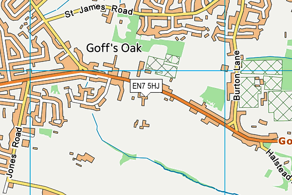 EN7 5HJ map - OS VectorMap District (Ordnance Survey)