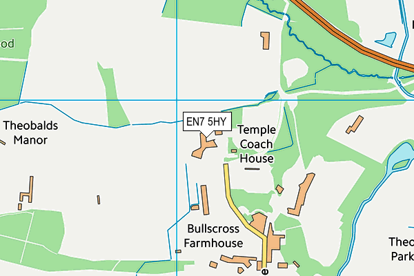 EN7 5HY map - OS VectorMap District (Ordnance Survey)