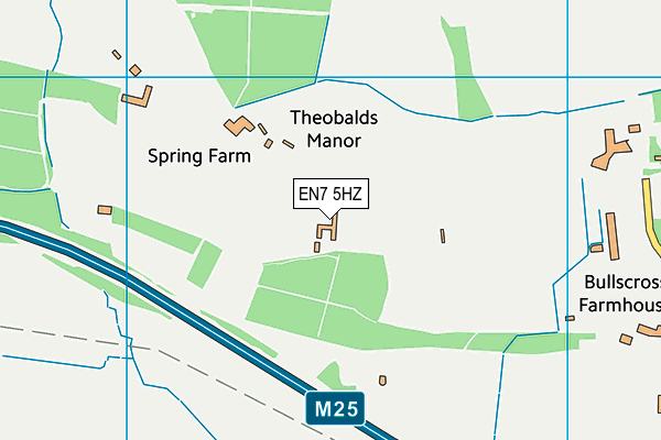 EN7 5HZ map - OS VectorMap District (Ordnance Survey)