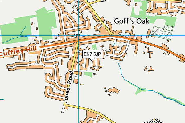 EN7 5JP map - OS VectorMap District (Ordnance Survey)