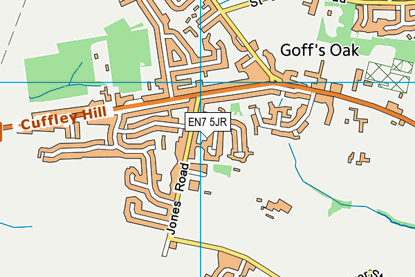 EN7 5JR map - OS VectorMap District (Ordnance Survey)