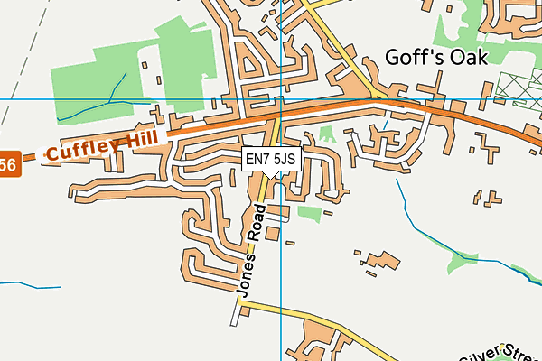 Woodside Primary School map (EN7 5JS) - OS VectorMap District (Ordnance Survey)