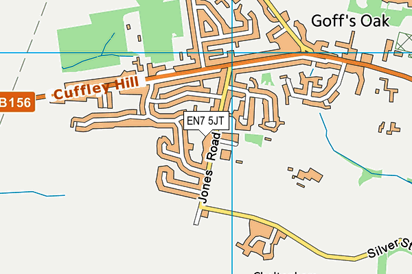 EN7 5JT map - OS VectorMap District (Ordnance Survey)